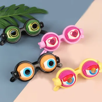 Креативни детски очила Crazy Eyes, играчки за партита, смешни равенства, Пластмасови очила за Коледа, подарък за рожден Ден, Нестандартен, детски играчки