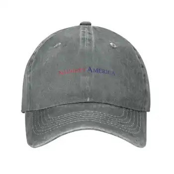 Лого NaughtyAmerica С графичен лого на марката, висококачествен деним, шапка, Вязаная капачка, бейзболна шапка