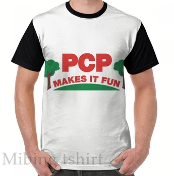 Мъжка тениска със забавна принтом, дамски потници, тениска Parks PCP Makes It Забавни, графична тениска с кръгло деколте и къс ръкав, ежедневни тениски