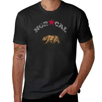 Нова тениска Norcal Northern California Bear със звездна дизайн, потници в големи размери, тениски големи размери, мъжки ризи с дълъг ръкав