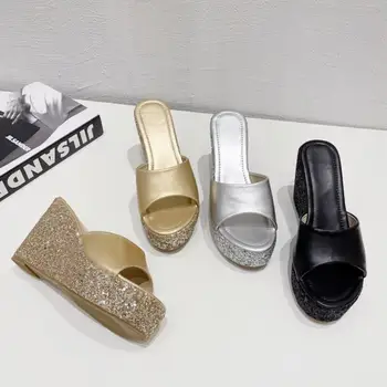 Нови Летни дамски чехли с Рибено уста, Модерни обувки за маффинов, Връхни Дрехи, Секси Чехли в една дума