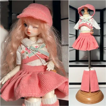Открийте 30 см стоп-моушън Облекло за 1/6 Кукли Bjd, Переодевающаяся Модни Розови Дрехи, играчки за момичета 