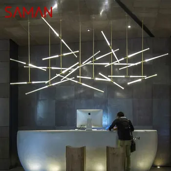 Подвесное осветление SAMAN Nordic LED Модерна и Креативна Персонални Художествена Полилей, Декорация за дома, на рецепцията на хотела