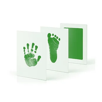 Пръстови отпечатъци на детето, свързани с кожата, комплект стелки, без мастило, с ясни отпечатъци от пръсти, безопасни и нетоксични отпечатъци от ръце на новородени деца, сувенир