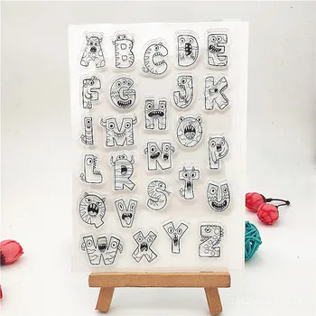 Сладък Cartoony Глинен печат с азбука, Преге, Уплътнителен мат, Обеци от полимерна глина, Керамични съдове, Инструменти за производство на библиотеката