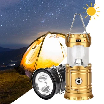 Слънчев лампа за Къмпинг USB Преносима Акумулаторна лампа за работа на открито, палатки, Преносими фенери Аварийно осветление за барбекю Туризъм
