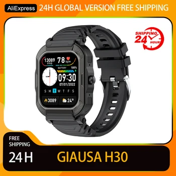 Смарт часовници GIAUSA H30 1,9 Инча за спорт на открито, Фитнес, Bluetooth-предизвикателство за Мониторинг на сърдечната честота, Управление на музика, Мъжки И Женски Умен Часовник