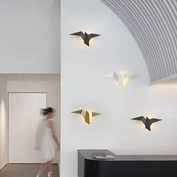Трансгранично огледало Доведе монтиран на стената лампа с летящей птица На рецепцията, Фон, Моделирующий стени, Осветление на хола, Нощно шкафче за спалня, монтиран на стената лампа