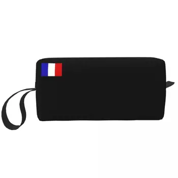 Френски Флаг, Гордостта на Франция, Пътна Косметичка Патриотичен Органайзер за тоалетни принадлежности и грим, Дамски чанти за съхранение на Козметика, Комплект Dopp, Калъф-кутия