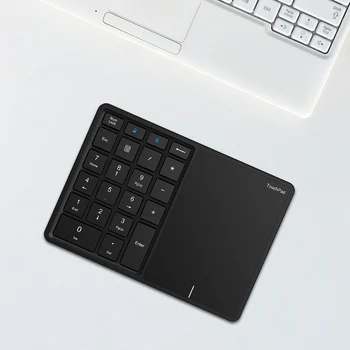 Цифрова клавиатура Безжична 2.4 G Bluetooth-Съвместима с чувствителен на допир панел, Цифрова клавиатура Type-C Акумулаторна Двухрежимная за лаптоп, Notebook