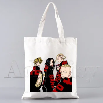 Чанта за пазаруване Tokyo Revengers, Чанта за пазаруване Bolsas De Tela, Чанта за пазаруване Bolsa Джутовая чанта, Кърпа за Поръчка